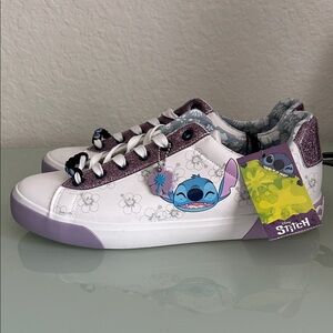 Disney Stitch Sneakers Women’s Size 11 – White Purple – NWT